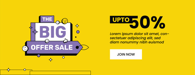 The big offer sale banner design template