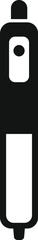 Obraz premium Simple icon of a modern electronic cigarette with a button, representing vaping and alternative smoking devices