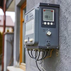 a group of modern shut-off valves of various designs for a gas pipeline isolated on white background. Generative AI
