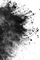 Fototapeta premium A close-up shot of a large dust cloud in black and white, suitable for use in editorial or commercial contexts