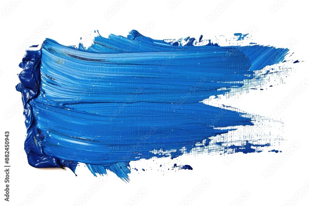 Poster a close-up view of blue paint on a white background, suitable for use in design and art projects