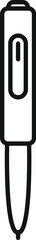 Obraz premium Electronic cigarette device with button for vaping, icon in outline style