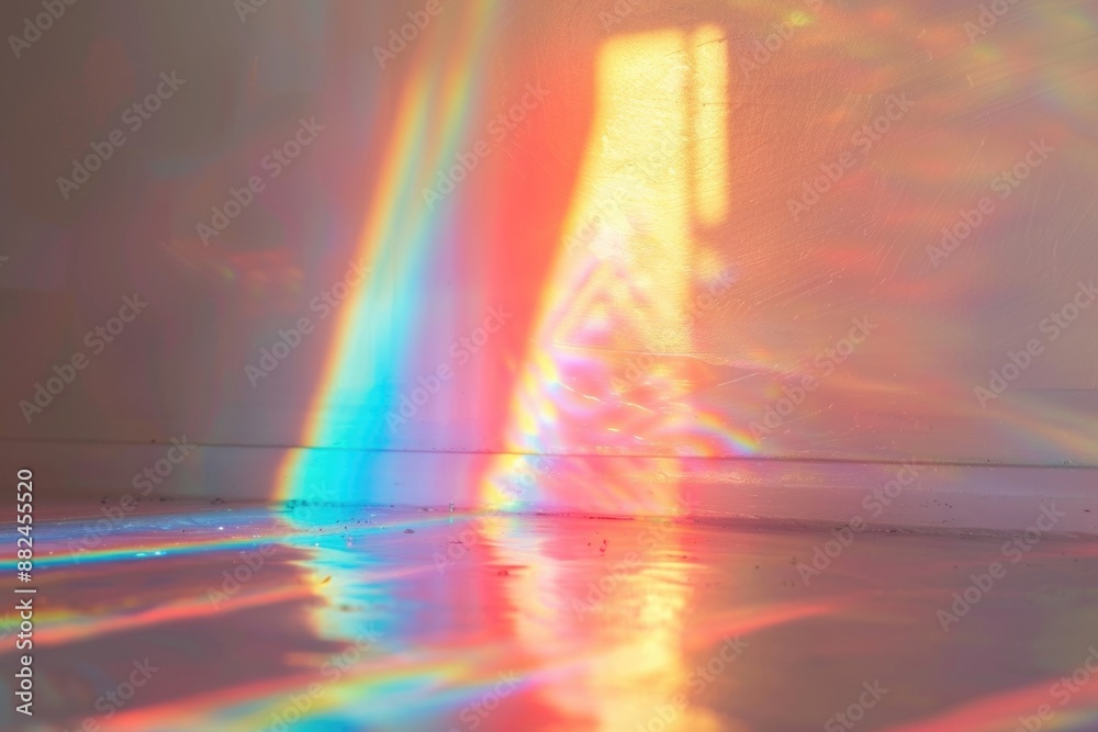 Poster A single light source shines down onto the floor from above