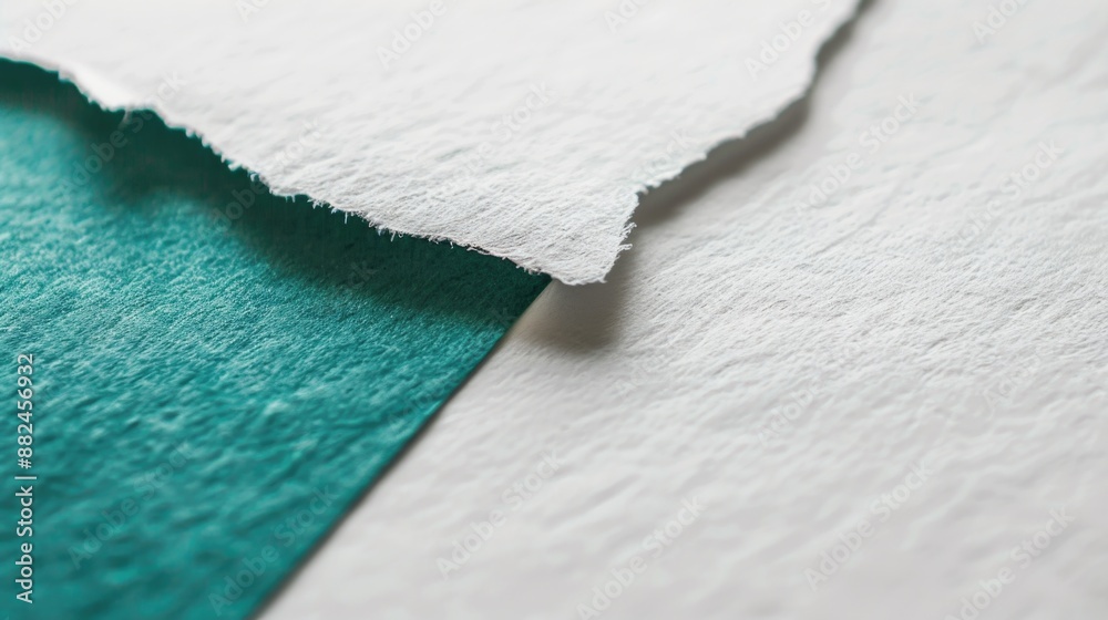 Aufkleber a close-up shot of a piece of paper lying flat on a table, possibly containing writing or text