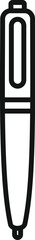 Obraz premium Minimalist line art icon of a ballpoint pen, representing writing, drawing, and creativity