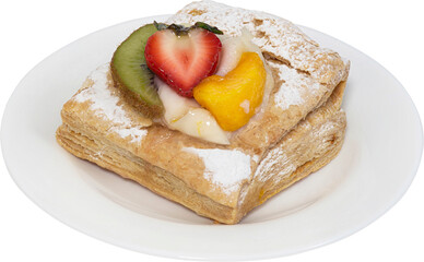 empanada, danesa, repostero, panaderia, vainilla, frutas, fresa, kiwi, mango, hojaldre