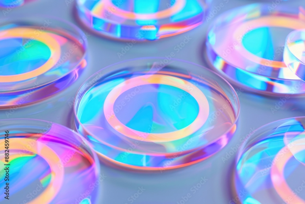 Aufkleber A close-up view of a bunch of circles arranged on a table