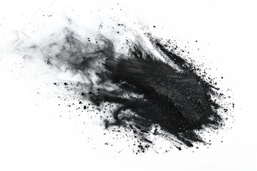 Obraz premium A pile of black powder on a white surface