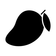 Mango fruit glyph solid icon