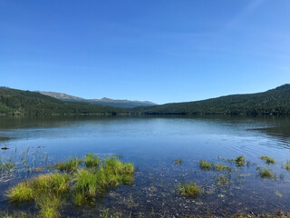 lake and mountains