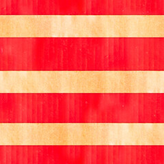 Seamless 4k photo texture of red colored cardboard paper with duct tape lines.