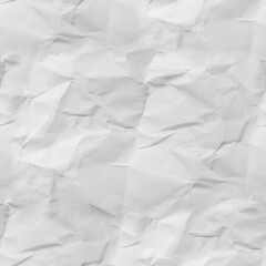 Seamless 4k photo texture of crumpled white paper.