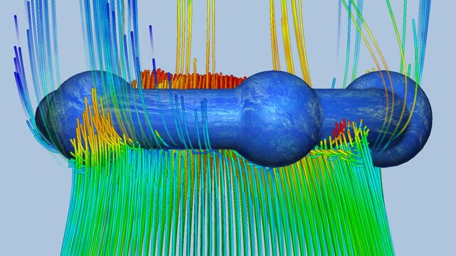 CFD simulation Computational fluid dynamics - Plarique toy airflow simulation