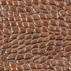 Seamless 4k photo texture photo of brown colored alligator reptile skin leather material.