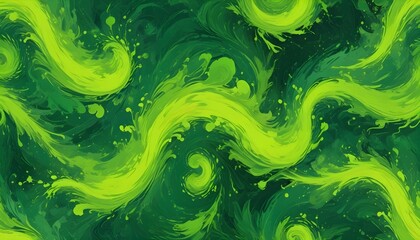 Clear Plain Shiny Warm Soft Vintage Bokeh Cloudy Wave Like Geometric Green Background or Texture