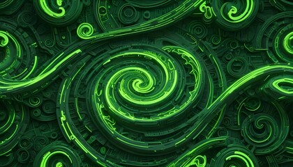 Clear Plain Shiny Warm Soft Vintage Bokeh Cloudy Wave Like Geometric Green Background or Texture