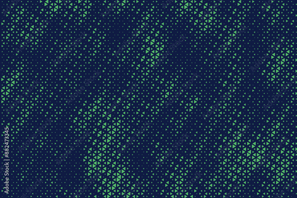 Aufkleber Abstract background with red triangle dots. Triangle halftone geometric background. Halftone triangular retro 80s pattern. Minimal style retro dynamic wallpaper.