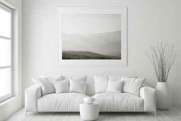 Add a touch of sophistication to your space with a white frame display, perfect for showcasing art or photography