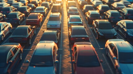 Car parking in outdoor parking Used car sales and rental services Car parking Car dealerships and dealer agent concept