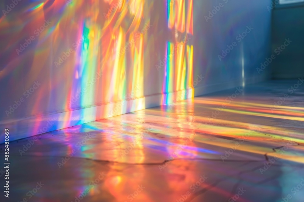 Poster a warm glow shines on the floor of an unknown room