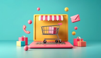 Obraz premium Boosting E-Commerce Sales: Dynamic Social Media Campaign for Online Retail Success