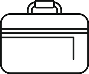 Businessman suitcase icon in line style, representing work and careers