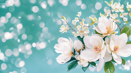 Beautiful Spring Blossoms with Soft Focus Bokeh Background. Dreamy Nature Scene