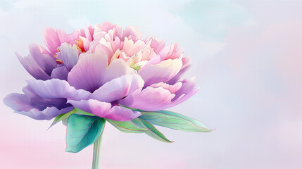 Obraz premium Beautiful Pastel Flower with Soft Color Petals. Capture Floral Nature with Colorful Bloom