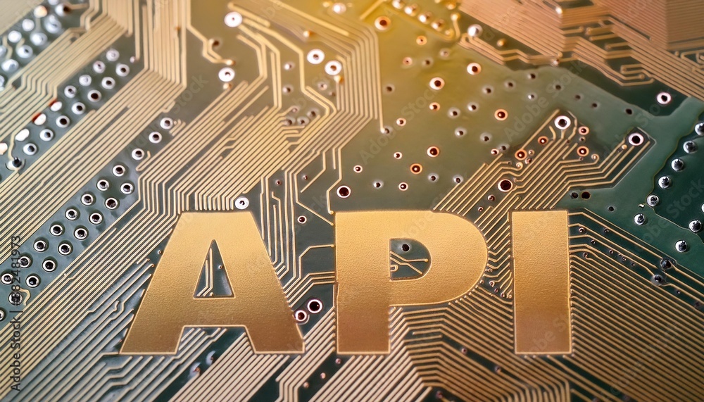 Poster api integration on computer circuit board