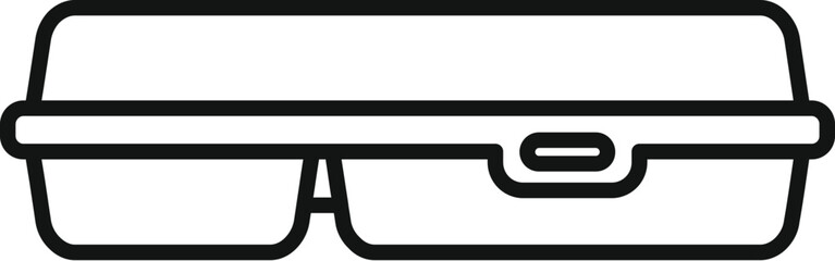 Simple line icon of a lunchbox, suitable for projects related to food, takeout, delivery, or meal preparation