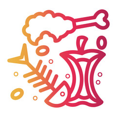 waste Line Gradient Icon