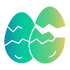 broken eggs Gradient icon
