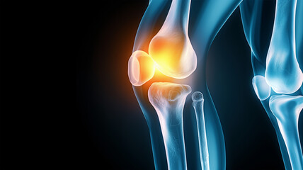 人間の膝のレントゲン画像