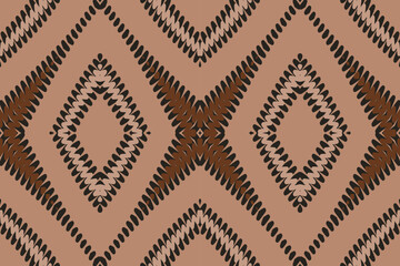 Ethnic print vintage fabric design. Surface pattern art Ethnic geometric print. Tribal vintage abstract seamless rhombus ornamental boho style.