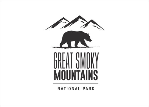 great smoky mountains vector illustration