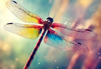 dragonfly awesome ink art abstractpainting abstract texture generative paint ai watercolor illustration detailed colourful