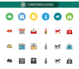 Christmas web icons. 