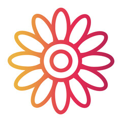 daisy flower Line Gradient Icon