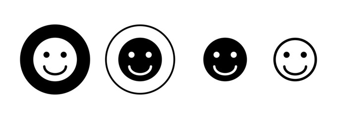 Fototapeta premium Smile icon vector isolated on white background. Smile vector icon. Emoticon Icon vector. Emoji