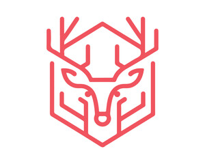 Reindeer logo design vector illustration