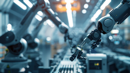 Industrial robots on the modern factory floor