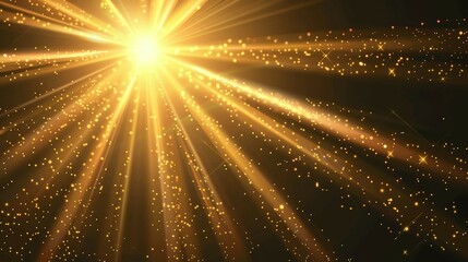 Sun Rays and Yellow Flare: Light Transition Overlays