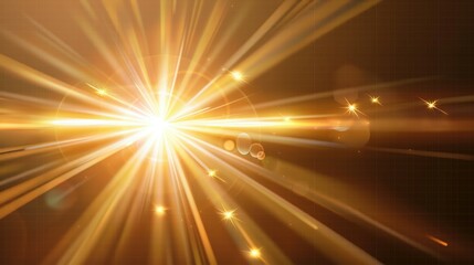 Sunbeam and Yellow Flare Light Transition Overlays