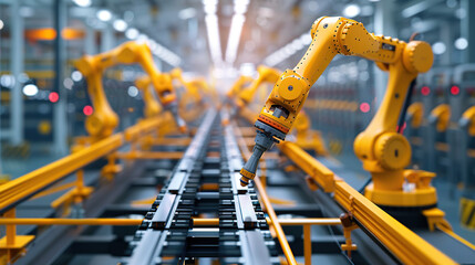 Industrial robots on the modern factory floor