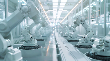Industrial robots on the modern factory floor