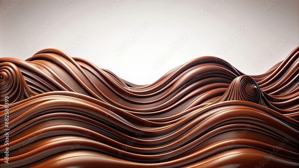 Canvas Prints Wave of chocolate for cakes and pastries, chocolate, wave, dessert, baking, pastry, decadent, sweet, indulgent, treat