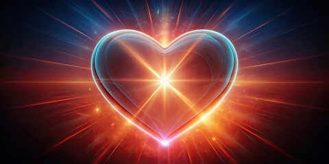 Heart glowing with a soft inner radiance, love, glowing, heart, romantic, shining, warm, bright, passion, emotion