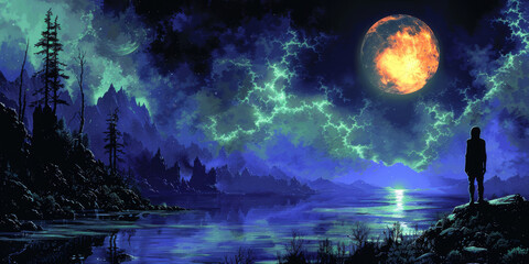 Obraz premium 緑と黄色のグラデーションのある背景