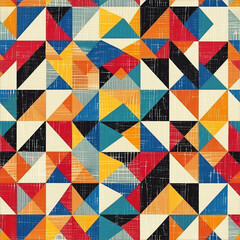 幾何学模様生地