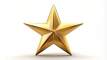 Fototapeta premium A gold star with a shiny surface